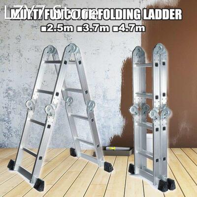 Telescopic Folding Ladder Step-Stand House Aluum Ladders