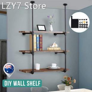 2pcs 3 layer DIY Industrial Retro Style Bookshelf Wall Ceili