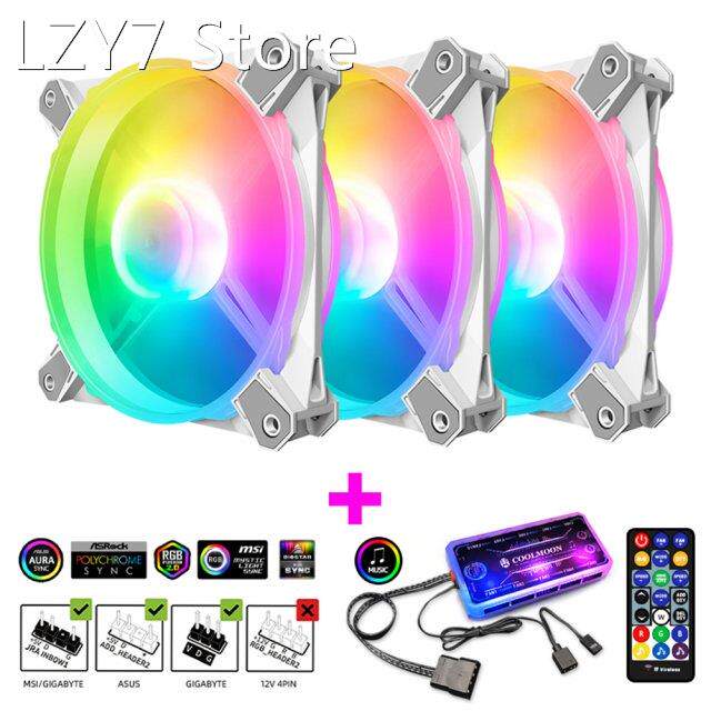 CoolMoon RGB Heatsink LED Hydraulic Bearings PC Computer Cas