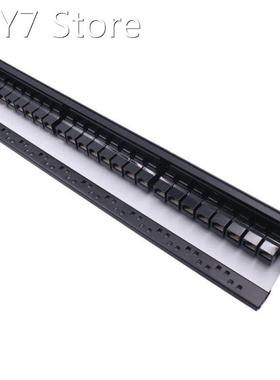 19in 1U 24 Port Straight-Through CAT6A Patch Panel RJ45 Netw