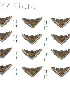 12Pcs Antique Wood Box Edge Feet Leg Corner Protector Triang