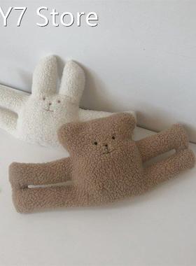 Cartoon Thick Plush Rabbit Bear Doll Baby Door Stopper Safet