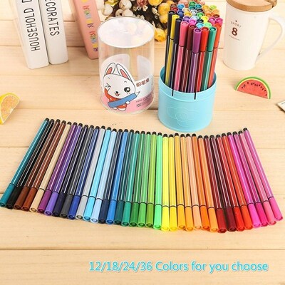 Kids 24/36 Colors Water Color Pen Painting Pencils Markers