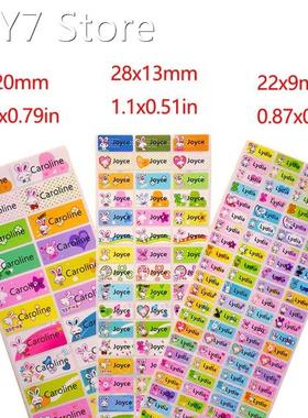 Cute Rabbit Customize Label Name Sticker Waterproof Personal