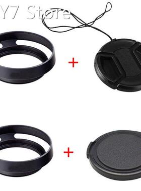 Metal Vented Lens Hood + lens Cap 40.5mm 43mm 46mm 49mm 52mm