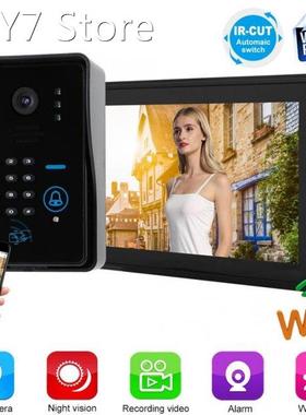 7in Waterproof IR Doorbell Intercom System Wifi Video Passwo
