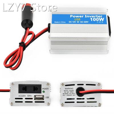 Portable Car Power Inverter 100W DC 12V to AC 220V Charger C