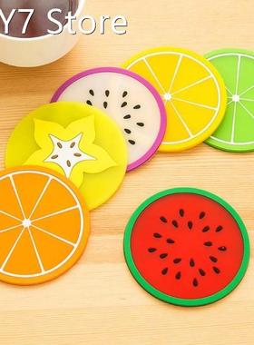 Fruit Coaster Colorful Silicone Cup Drinks Holder Mat Tablew