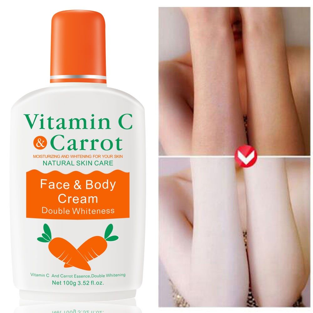 Vitamin C Carrot Bleaching Facial Body Cream Skin Whitening