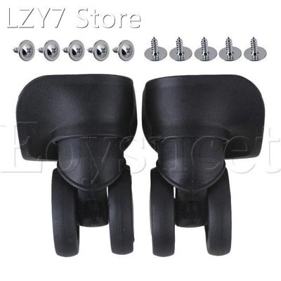 1 Pair 100x96x52mm Plastic DIY Swivel Luggage Suitcase Wheel