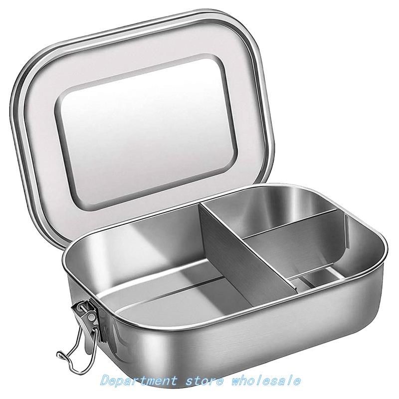 stainless steel bento box lunch container3-compartment bent
