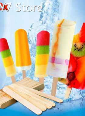 200pcs Wooden Ice Cream Sticks Treat Sticks Freezer Pop Stic