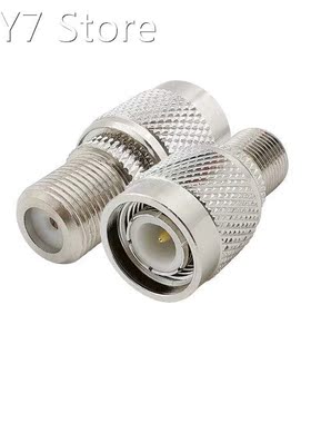2Pcs TNC Male Plug to F Female Jack Coaxial RF Connector F t