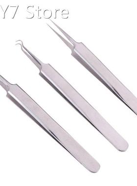 3Pcs/set Blackhead Tweezers Eyelash Extension Nipper Anti Ac