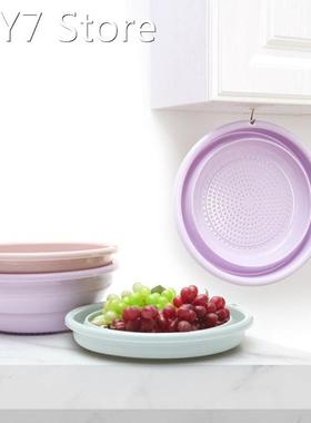 Foldable Vegetable Washing Basket Kitchen Washbasin Strainer