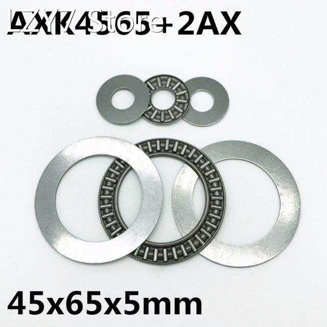 2pcs AXK4565+2AS Thrust Needle Roller Bearing 45x65x3 mm Thr