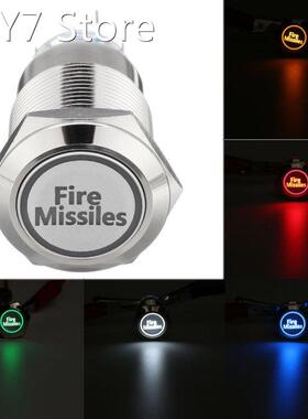 19mm 12V LED Push Button Switch for Fire Missiles Momentary