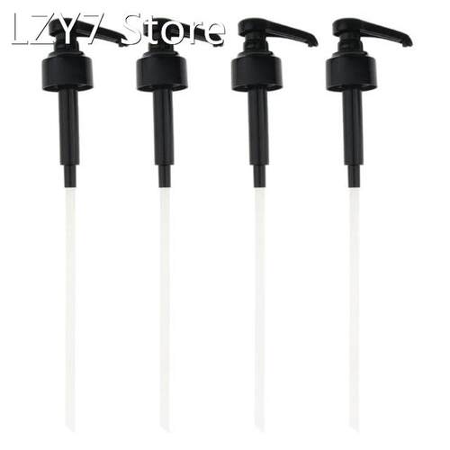 4 Pcs Coffee 1 Liter Dispenser Syrup Pump Black Liquid Dispe