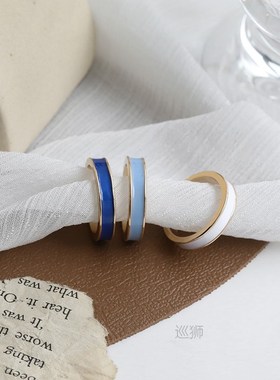 Fashion personality drop glaze ring femininity simple fashio