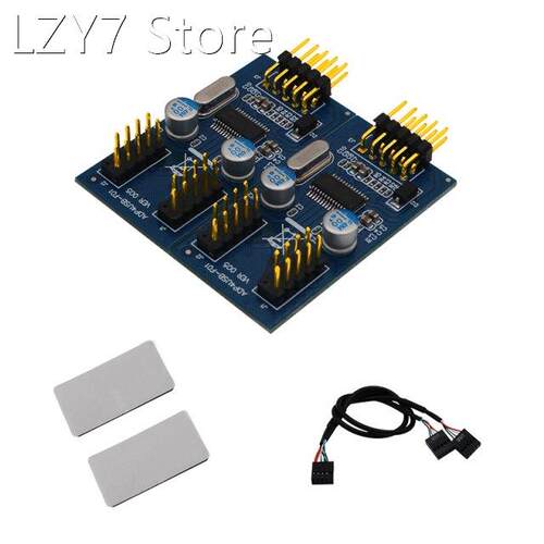 9Pin USB Header Male 1 To 4 Female Extension Cable Extender