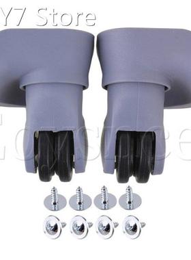 2x Grey 9.6x9.6x4.9cm DIY Left&Right Luggage Wheels Repl