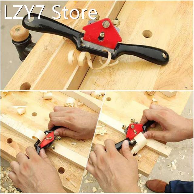 adjustable spokeshave with flat base and metal blade wood wo