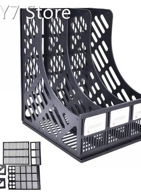 3 Sections Paper Book Blue black Storage Organizer Folder Ma