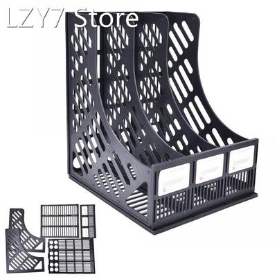 3 Sections Paper Book Blue black Storage Organizer Folder Ma