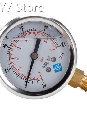 GLYCERINE FILLED PRESSURE VACUUM COMPOUND GAUGES 68mm DIAL -