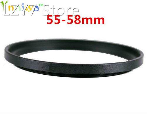 55-58mm Metal Step Up Rings Lens Adapter Filter Set