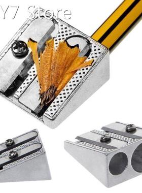 Metal Bevelled Double Hole Pencil Sharpener School Office Sh