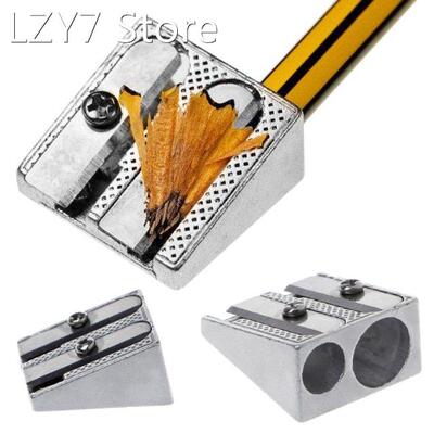 Metal Bevelled Double Hole Pencil Sharpener School Office Sh