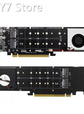 PCI-E 16X to M.2 M-KEY NVME Adapter Card Riser Converter Des