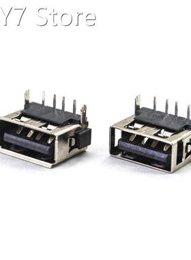 10 Pcs/Lot Female USB 4 Pin DIP Type A Back Row 2 Feet Socke