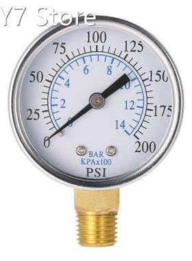 0-14 Bar Air Oil Water Pressure Gauge 1/4