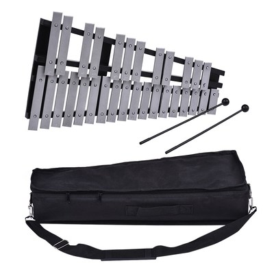 Foldable 30 Note Glockenspiel Xylophone Wooden Frame Aluminu