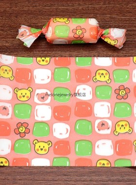 500pcs/lot toon Cat Nougat Wrapping Paper Red Festive Luc
