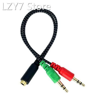 3.5mm Stereo Audio Male To 2 Female Headphone/Mic Y Splitter