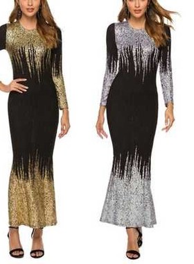 The new dress long-sved dress autumn winter hot hot stamp