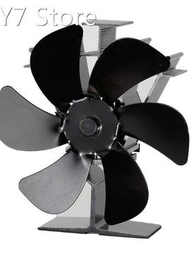 6 Blades Heat Powered Stove Fan Log Wood Burner Safe Quiet F