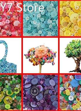 100pcs Resin Button Mix Size Sewing Buttons Crafts DIY Scrap