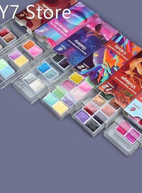 6/12 Colors Metallic Glitter Acuarela School Stationery Pear