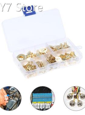 150PCS Brass Ring Cable Lugs Holders Clamps Kit M3 M4 M5 M6