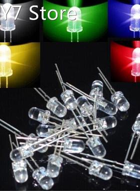 100pcs/pack 5mm Round Super Bright Led Red/Green/Blue/Yellow