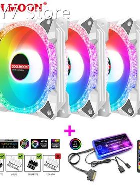 COOLMOON AS2 Hydraulic Bearing RGB Computer Case Cooling Coo