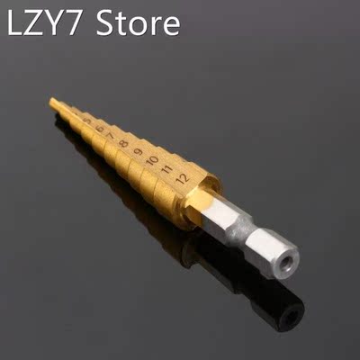 HSS Titanium Step Drill Bits 3-12mm Step Cone Cutting Tools