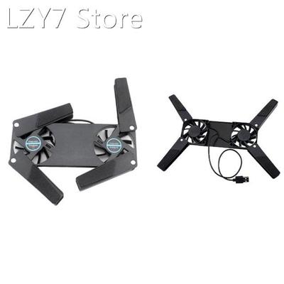 2Pcs Rotatable USB Fan Cooling Pad 2 Fans Cooler Notebook Co