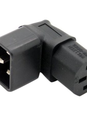 Right Angled IEC Adapter, Up Angled IEC 320 C14 to C13 for L