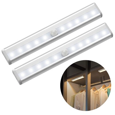 6/10 LEDs PIR LED Motion Sensor Light Cupboard Wardrobe Bed