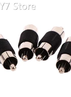 2pcs Rca Dual Male To Male Coupler Adapter AV Cable Plug CCT